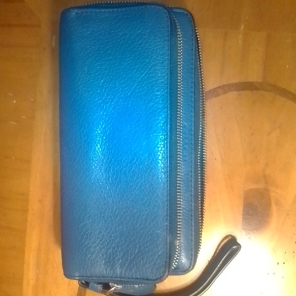 Coach Blue Satchel w/ matching Coach Wallet - Picture 2 of 3